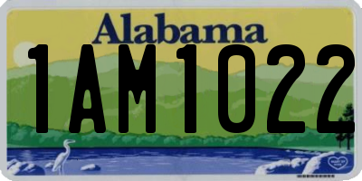 AL license plate 1AM1022