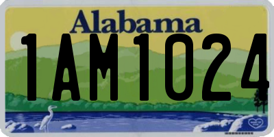 AL license plate 1AM1024
