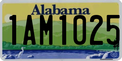 AL license plate 1AM1025