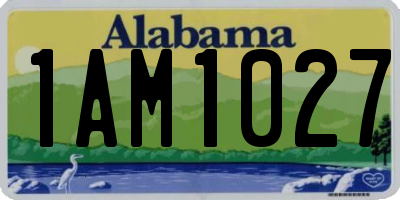 AL license plate 1AM1027