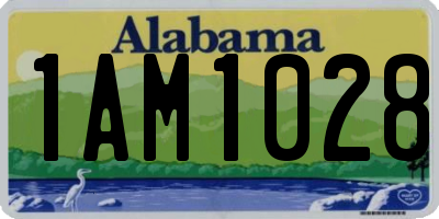 AL license plate 1AM1028