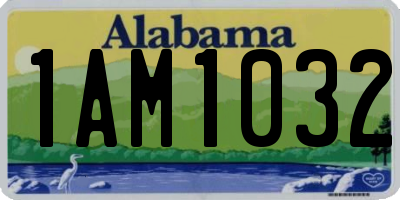 AL license plate 1AM1032