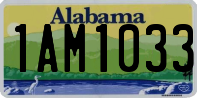 AL license plate 1AM1033