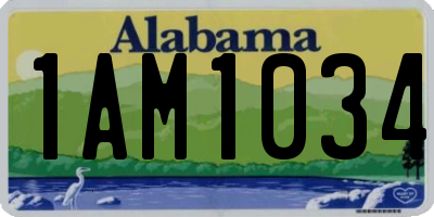 AL license plate 1AM1034