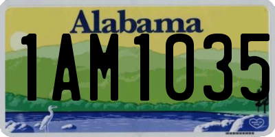 AL license plate 1AM1035