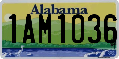 AL license plate 1AM1036