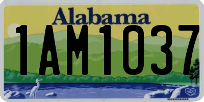 AL license plate 1AM1037