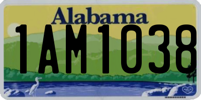 AL license plate 1AM1038