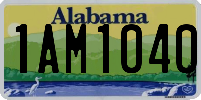 AL license plate 1AM1040