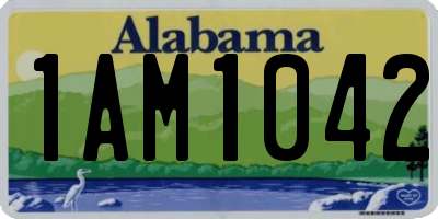 AL license plate 1AM1042