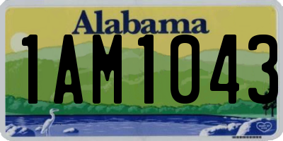 AL license plate 1AM1043