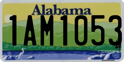 AL license plate 1AM1053