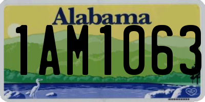 AL license plate 1AM1063
