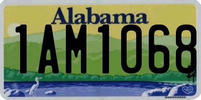 AL license plate 1AM1068