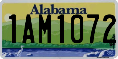 AL license plate 1AM1072