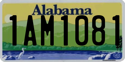 AL license plate 1AM1081