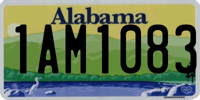 AL license plate 1AM1083