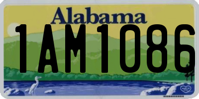 AL license plate 1AM1086