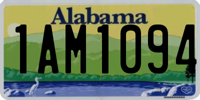AL license plate 1AM1094