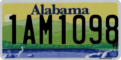 AL license plate 1AM1098