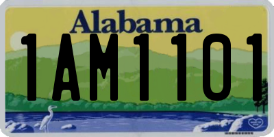 AL license plate 1AM1101