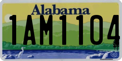 AL license plate 1AM1104