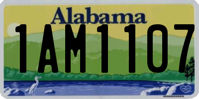 AL license plate 1AM1107