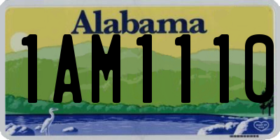 AL license plate 1AM1110