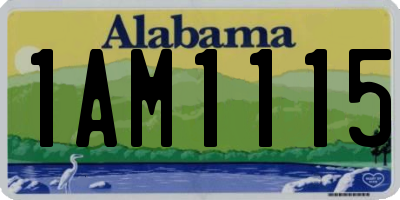 AL license plate 1AM1115