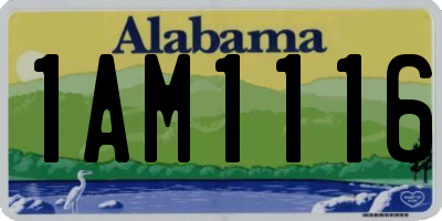 AL license plate 1AM1116