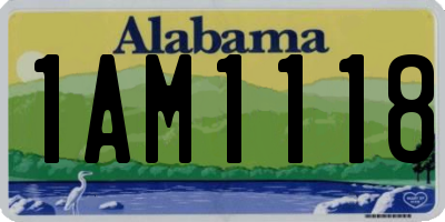 AL license plate 1AM1118