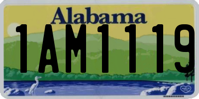 AL license plate 1AM1119