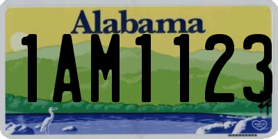 AL license plate 1AM1123