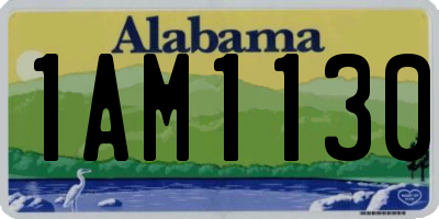 AL license plate 1AM1130