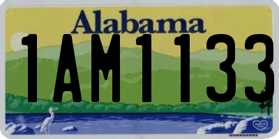 AL license plate 1AM1133