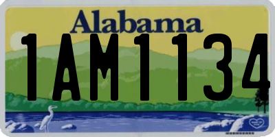 AL license plate 1AM1134