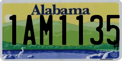 AL license plate 1AM1135