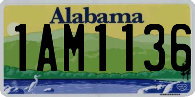 AL license plate 1AM1136