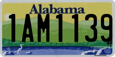 AL license plate 1AM1139