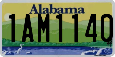 AL license plate 1AM1140