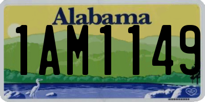 AL license plate 1AM1149