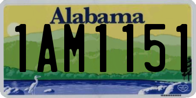 AL license plate 1AM1151