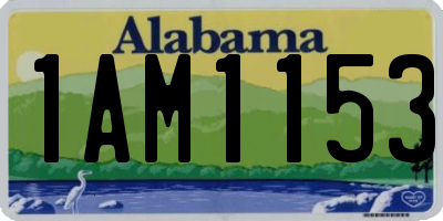 AL license plate 1AM1153