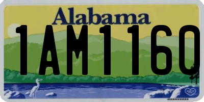 AL license plate 1AM1160