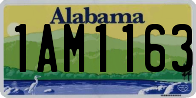AL license plate 1AM1163