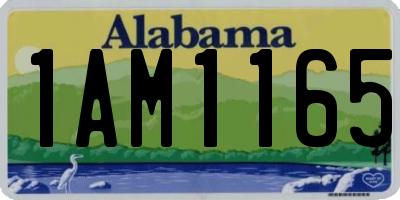 AL license plate 1AM1165