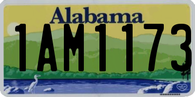 AL license plate 1AM1173