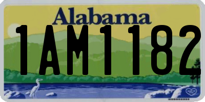 AL license plate 1AM1182