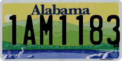 AL license plate 1AM1183