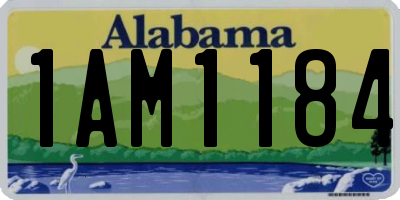 AL license plate 1AM1184